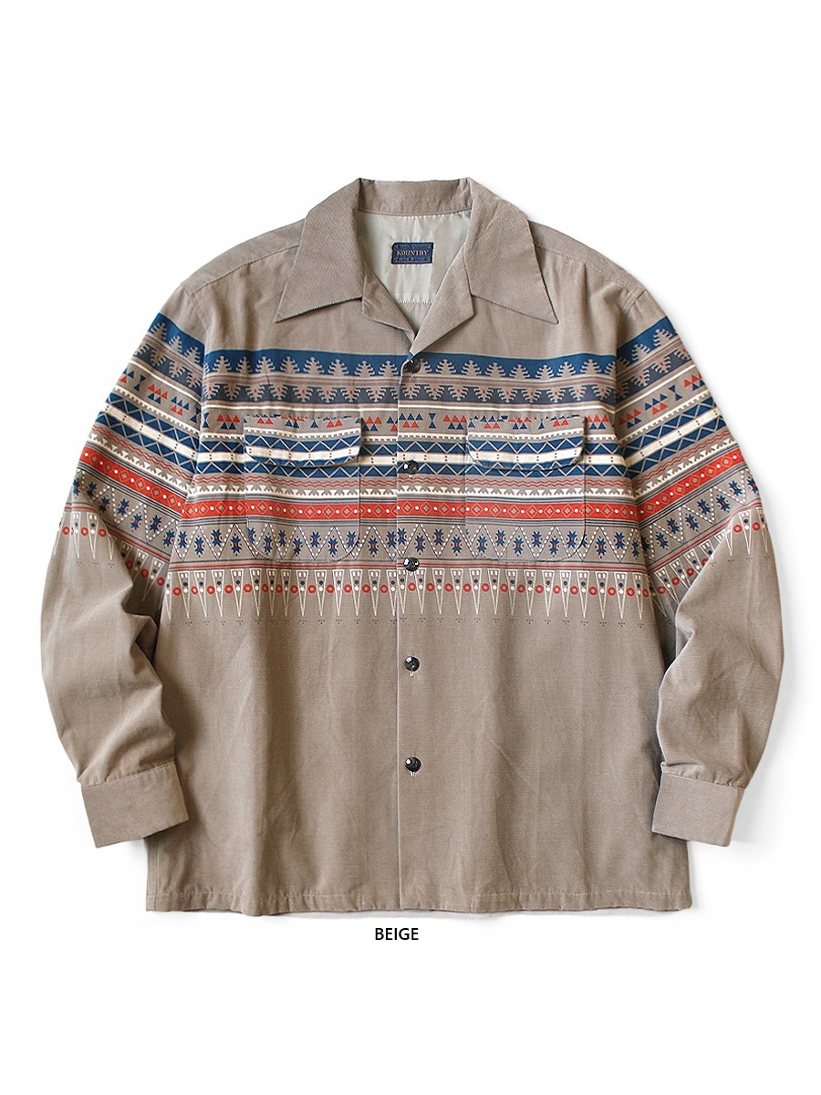 KAPITAL 18W Corduroy Board Shirt (Town Craft Tribe Pattern) - PRE ORDER ITEM (預訂中)