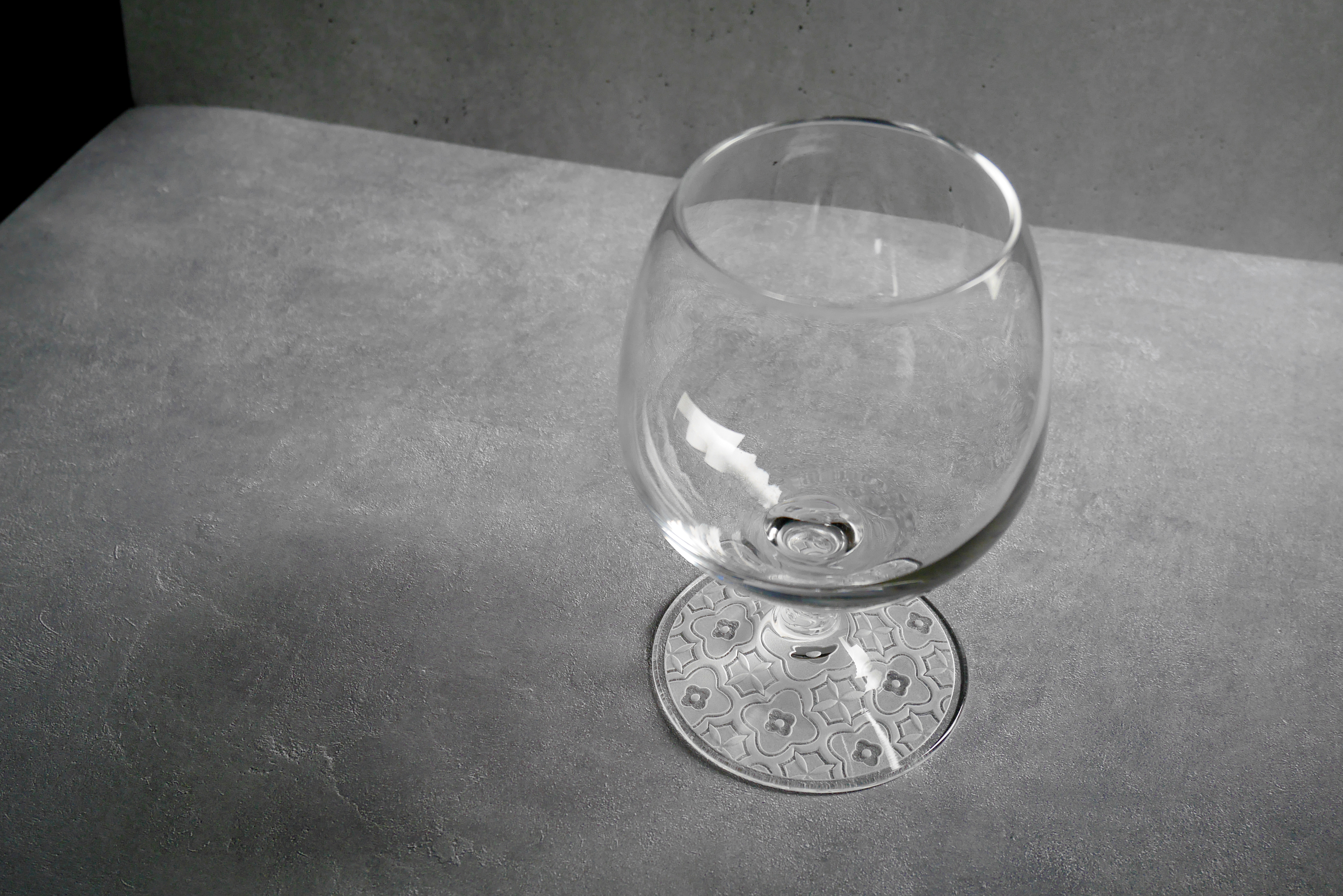 月光工房 - 復古玻璃杯 小花圖樣