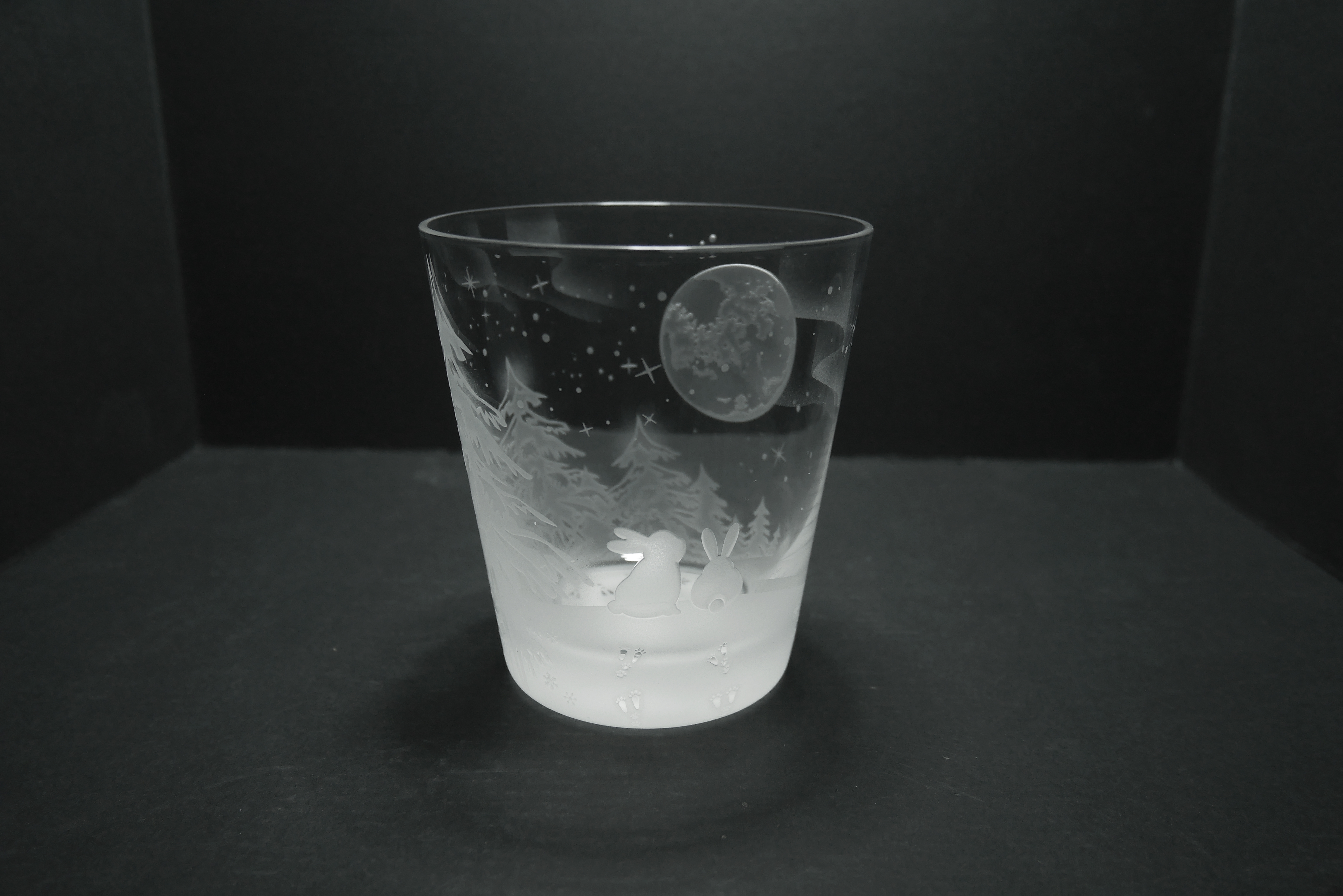 月光工房 - 月兔玻璃杯 夜光版