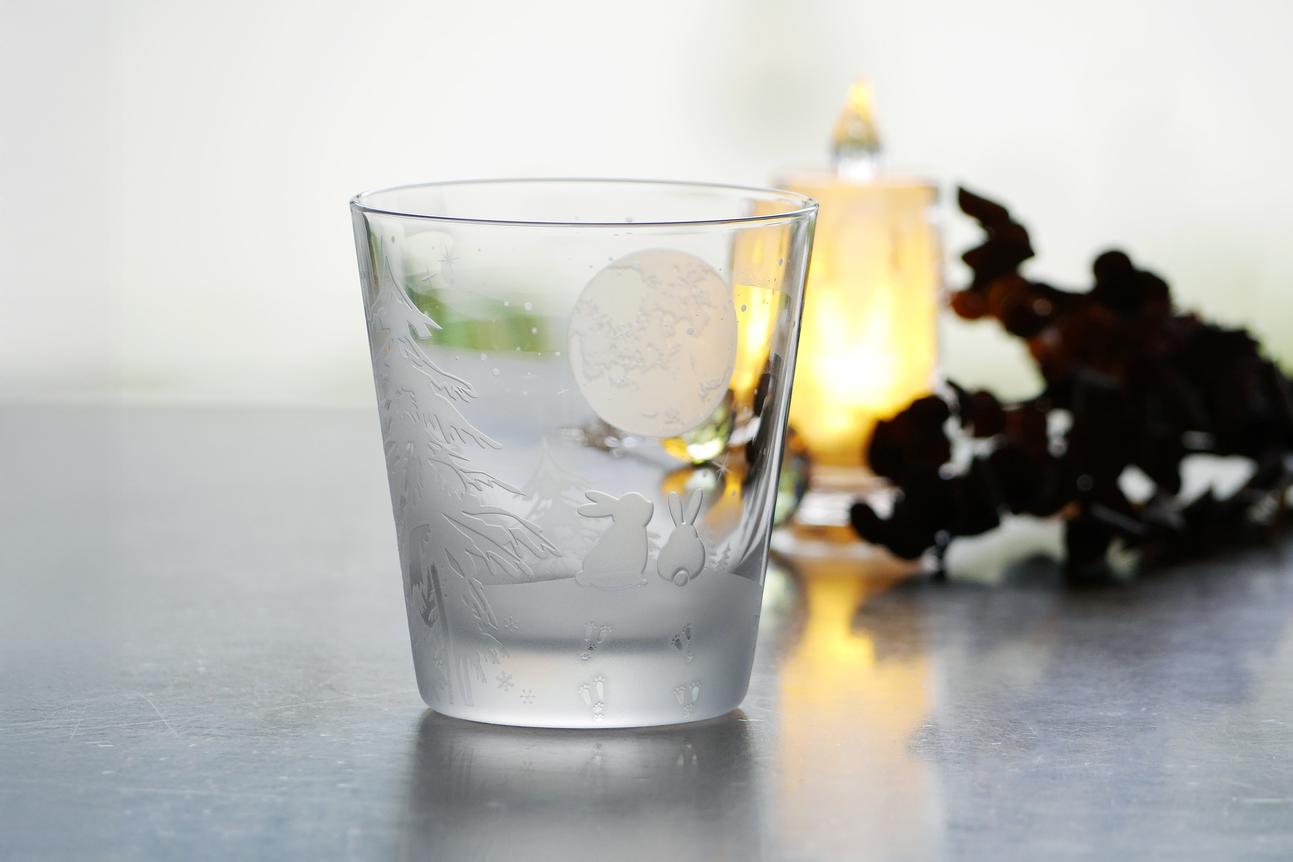 月光工房 - 月兔玻璃杯 夜光版