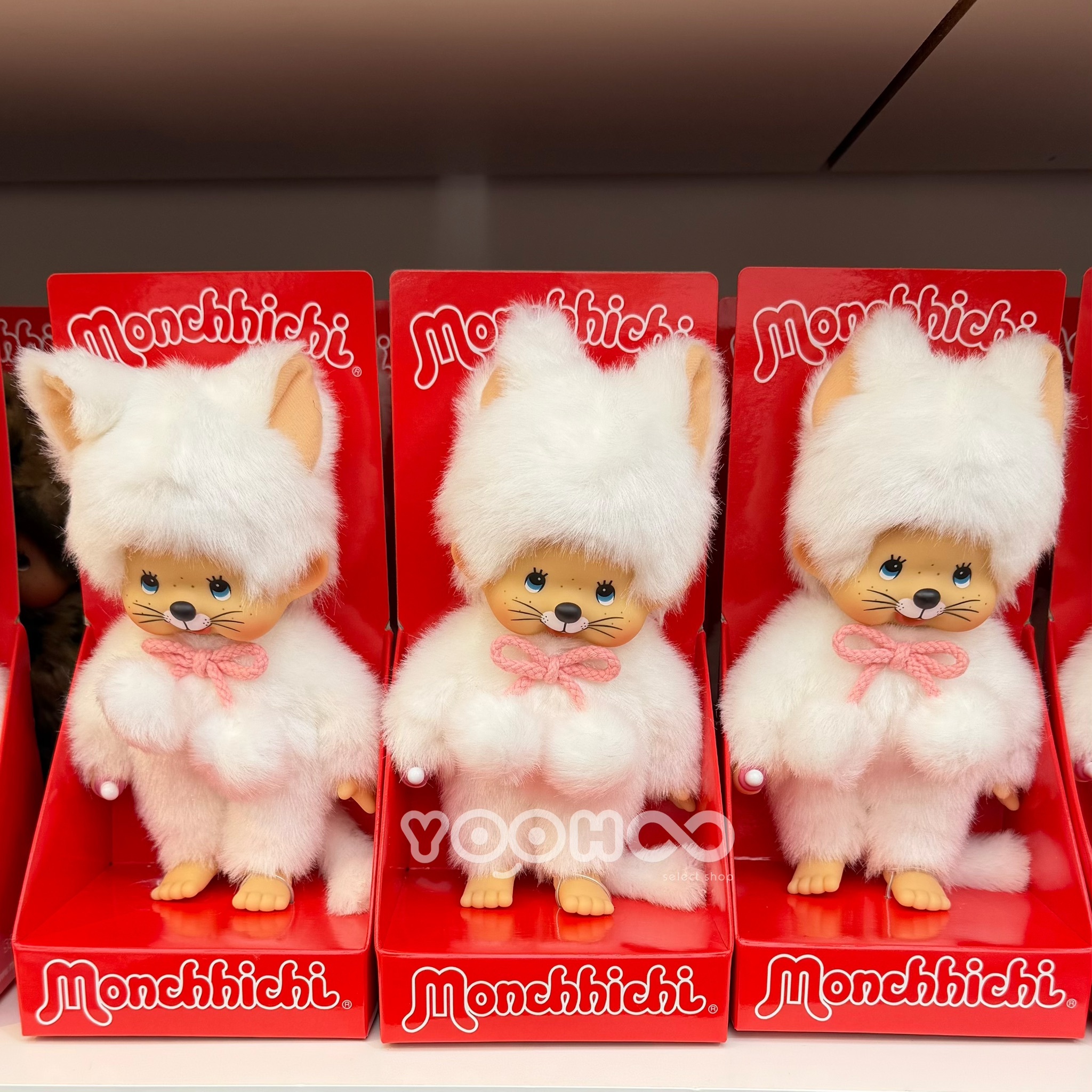 預購┃Monchhichi 夢奇奇 蒙奇奇 海外限定 白貓 娃娃 動物系列