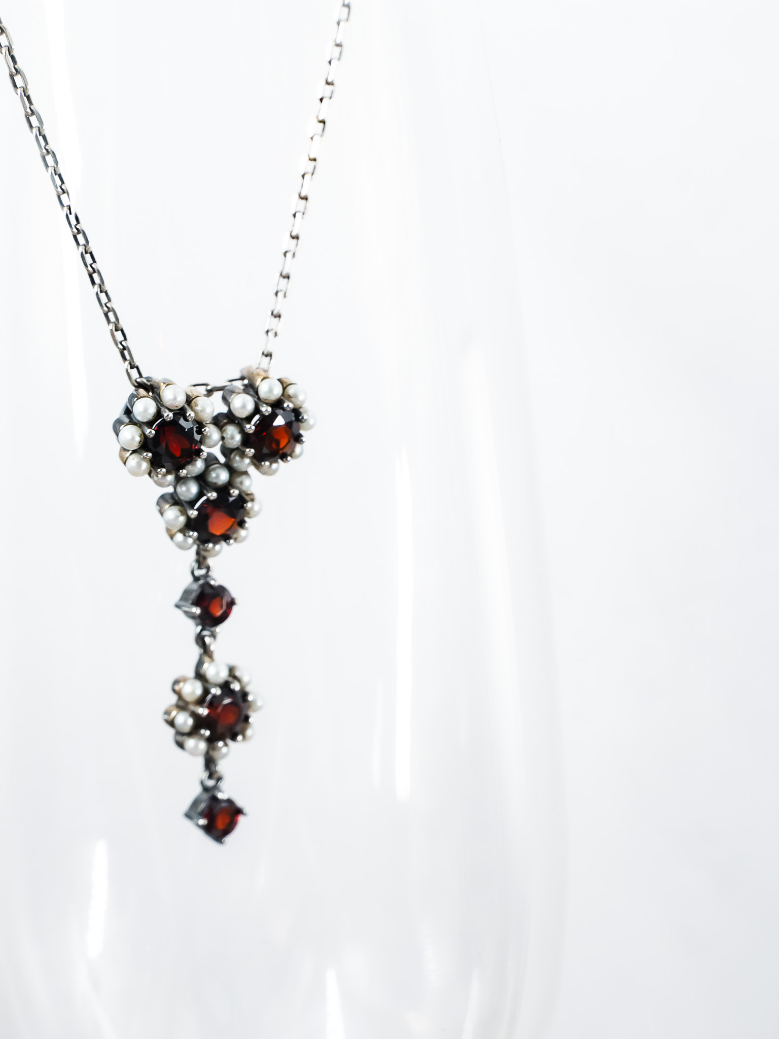 石榴石綻放花花墜子（OP1754）