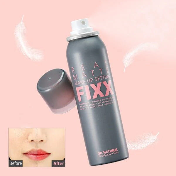 So Natural FIXX All-Day Perfect Setting Spray (Refreshing, Powerful Oil-Control Matte Finish) 75ml (Grey) 736667
