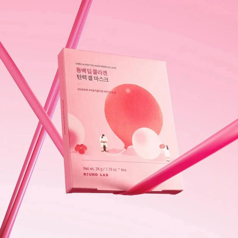 ROUND LAB Camellia Deep Collagen Firming Gel Mask 34g (4 sheets/box) 736667