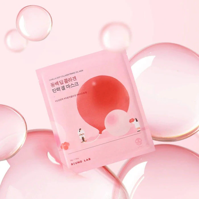 ROUND LAB Camellia Deep Collagen Firming Gel Mask 34g (4 sheets/box) 736667