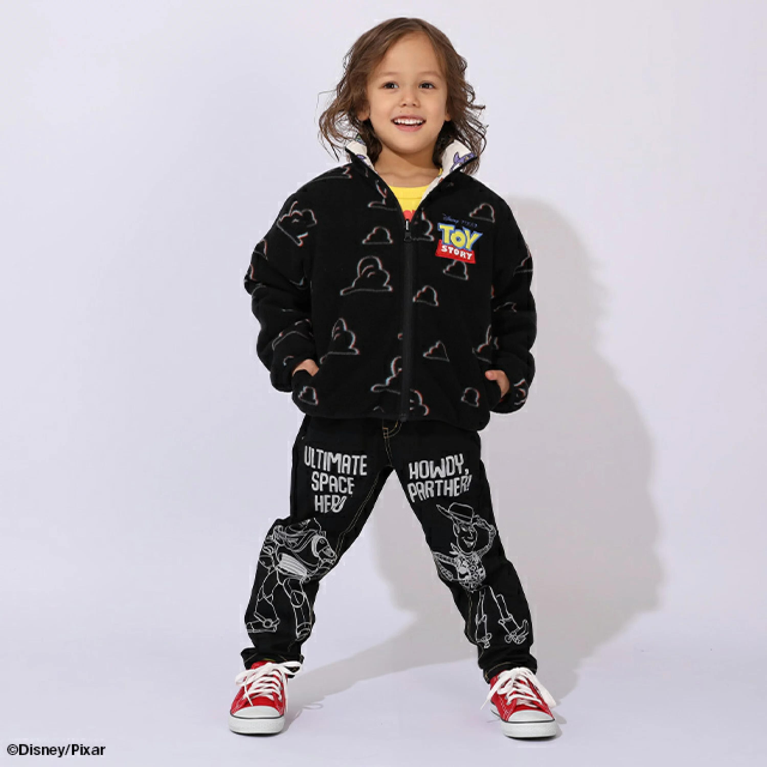 (現貨)🇯🇵 日本直送 Disney Toy Story 雙面著保暖毛毛褸 Size 110/120/130