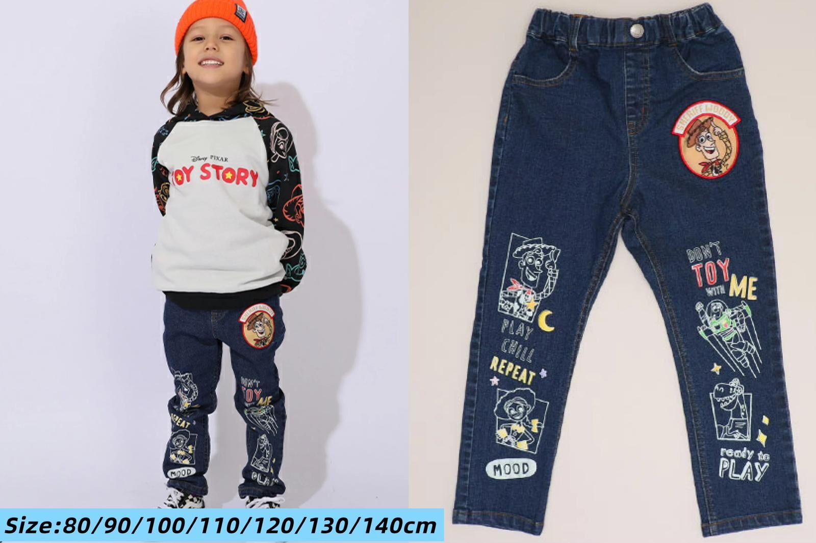 (現貨)🇯🇵 日本直送 Mcqueen/ Toy Story 深藍/淺藍/黑色 牛仔褲(4款)Size 110/120/130