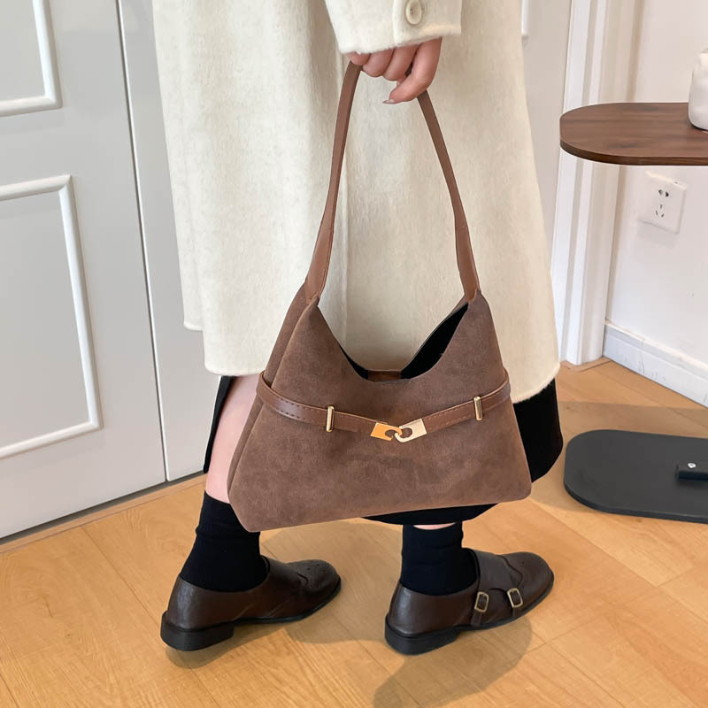 Suede Large Capacity Tote Bag