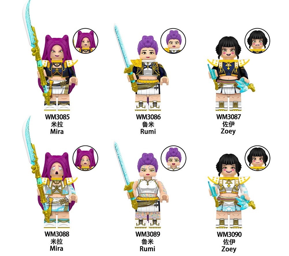 KPop Demon Hunters Custom Minifigures Set Fit lego WM6229