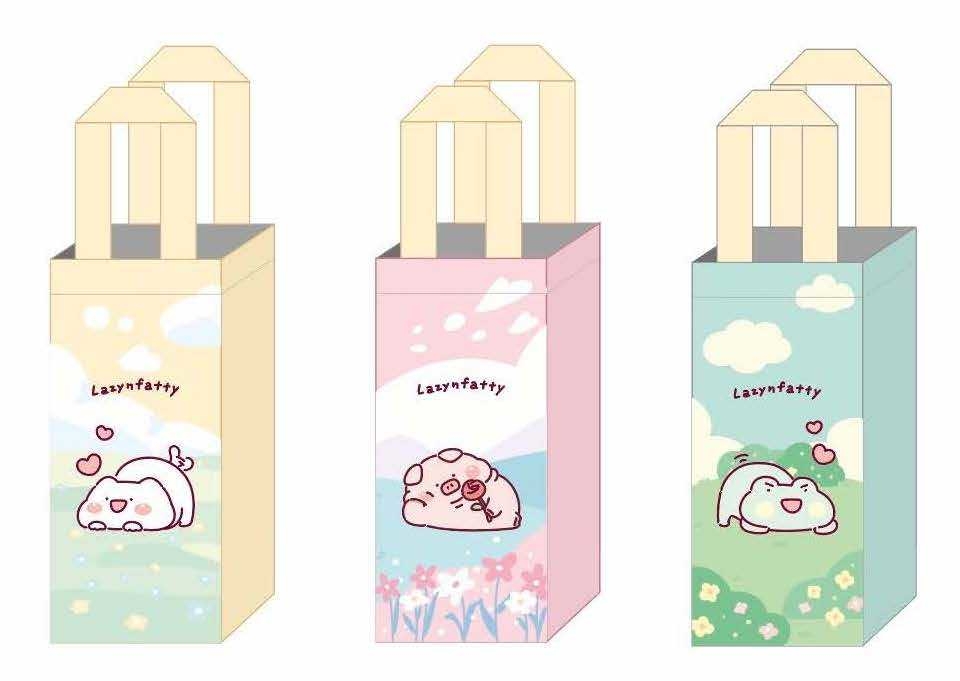 【IKAIKA】胖才可愛 飲料環保保溫提袋 (小豬/貓咪/呱呱)