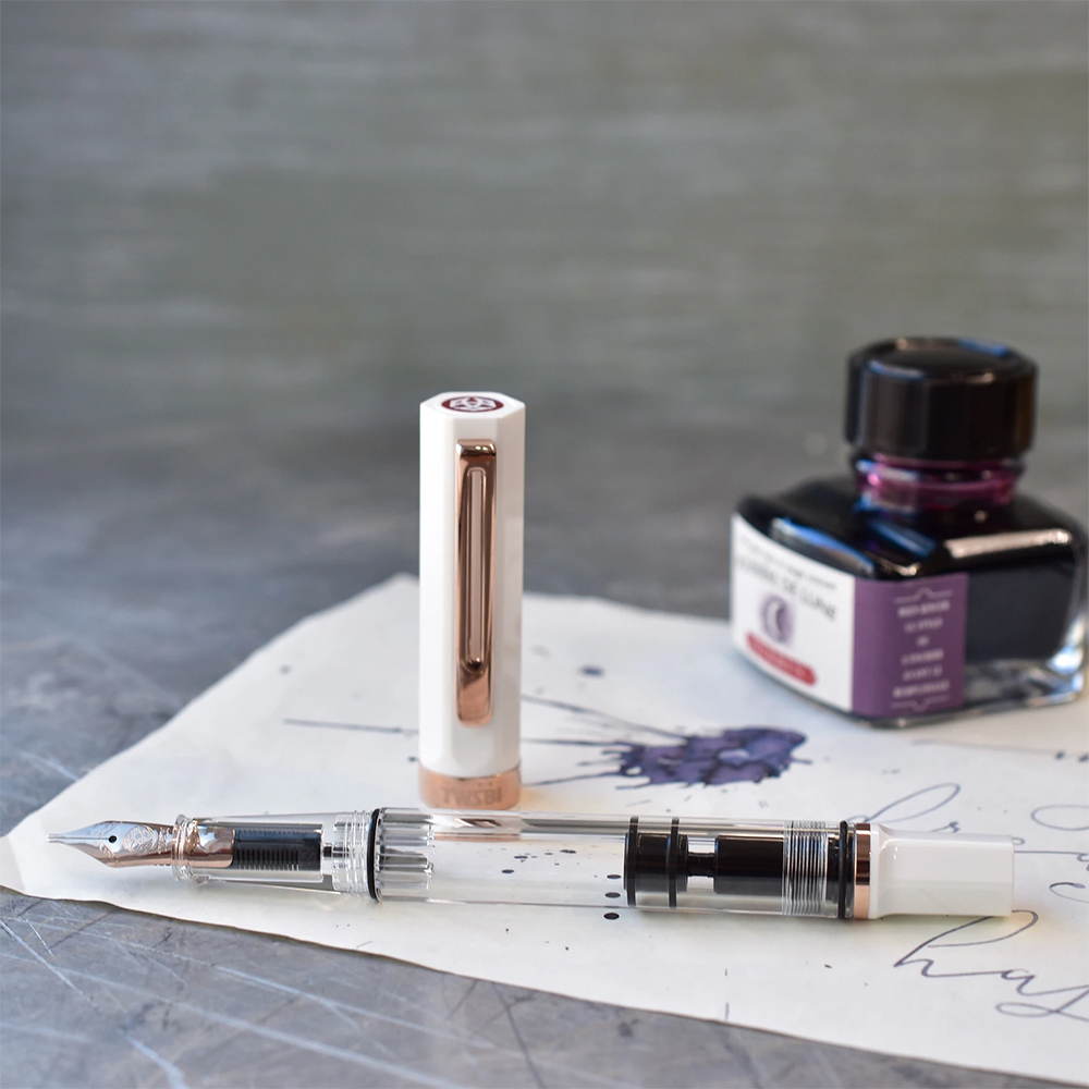 台灣 TWSBI 三文堂 ｜ ECO 系列鋼筆 白色 x 玫瑰金