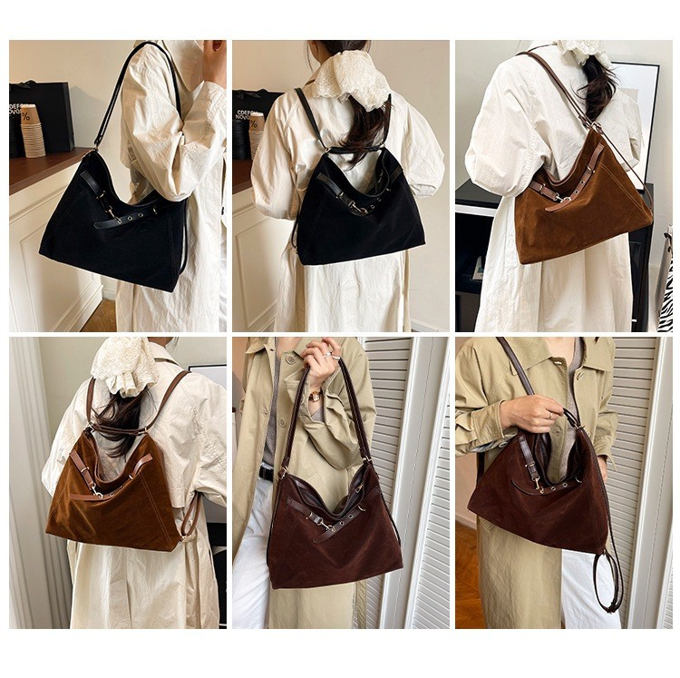 Retro Large Capacity Shoulder & Backpack Tote Bag