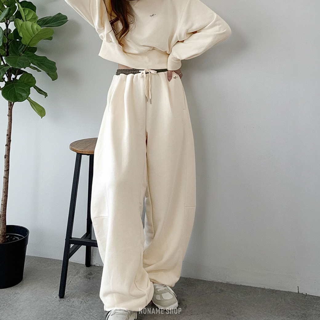 🔥限時特價🔥 AYA x CLASSICAL ELF 日本網紅聯名款 雙層 登機褲 抓絨 寬褲 棉褲 三色 (女款)