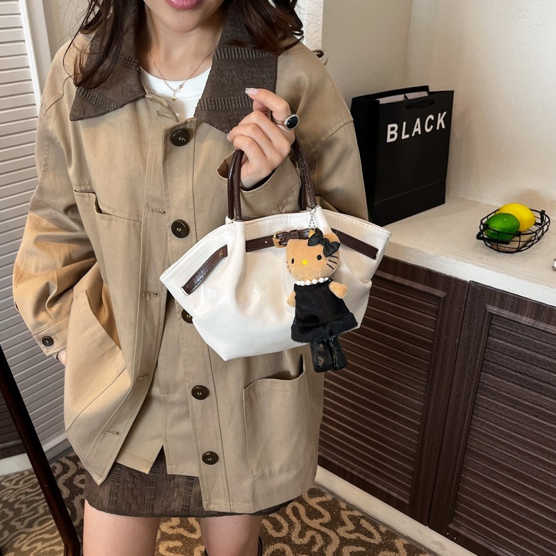 Retro Patent Leather Versatile Shoulder & Crossbody Bucket Bag