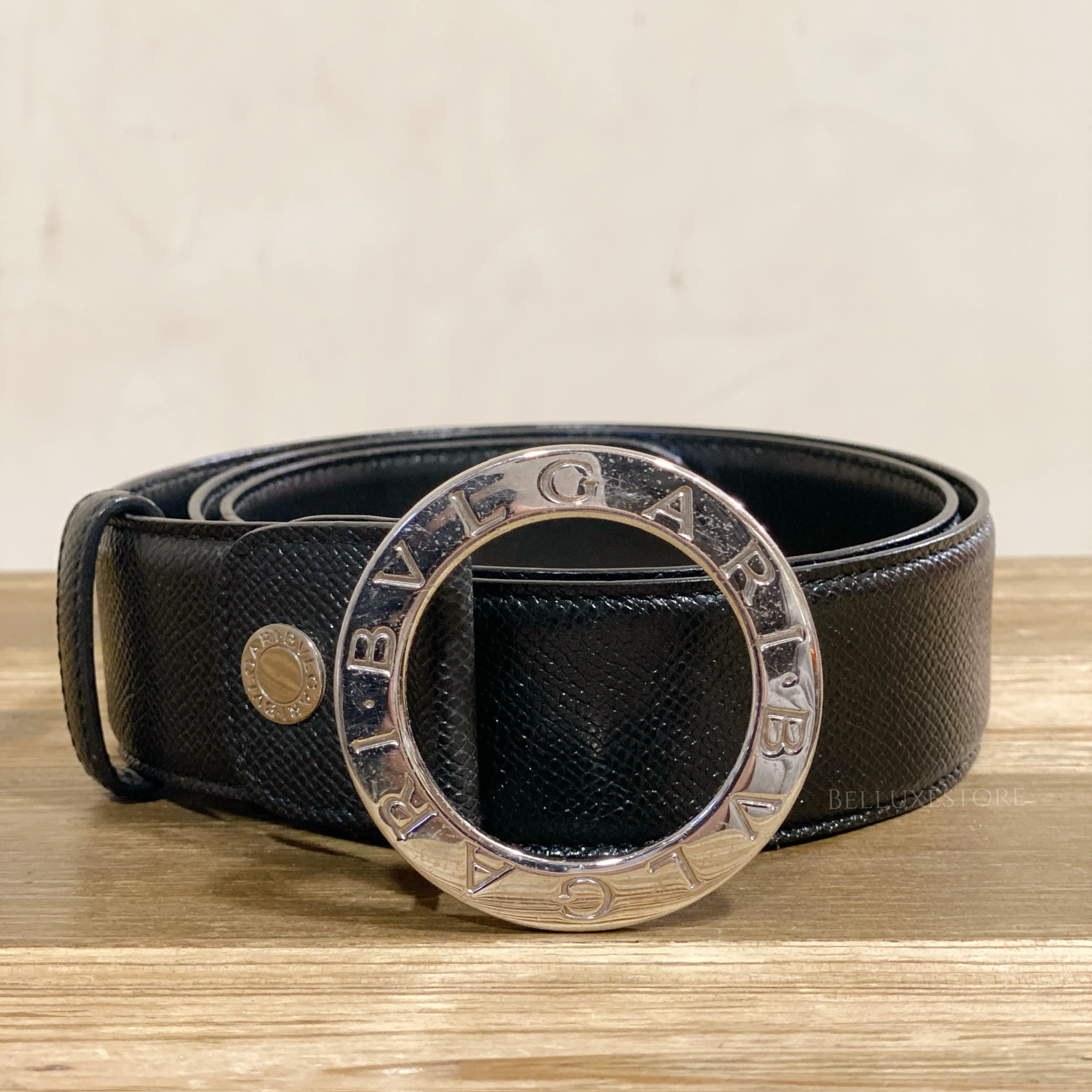 Pre-owned] Bvlgari belt 105 black