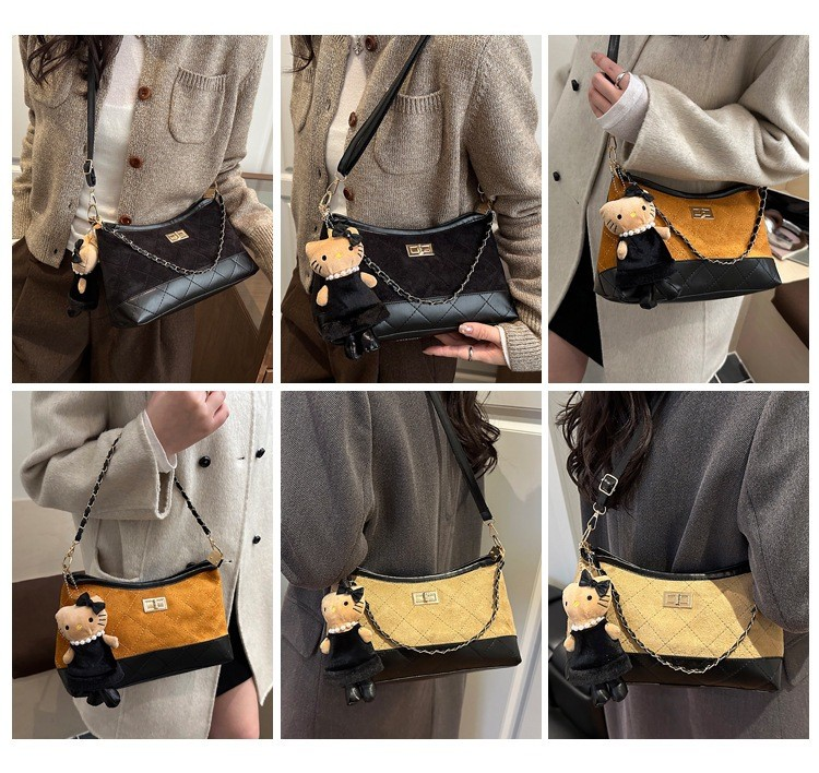 Retro Casual Chain Shoulder & Crossbody Bucket Bag