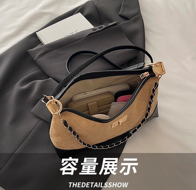 Retro Casual Chain Shoulder & Crossbody Bucket Bag