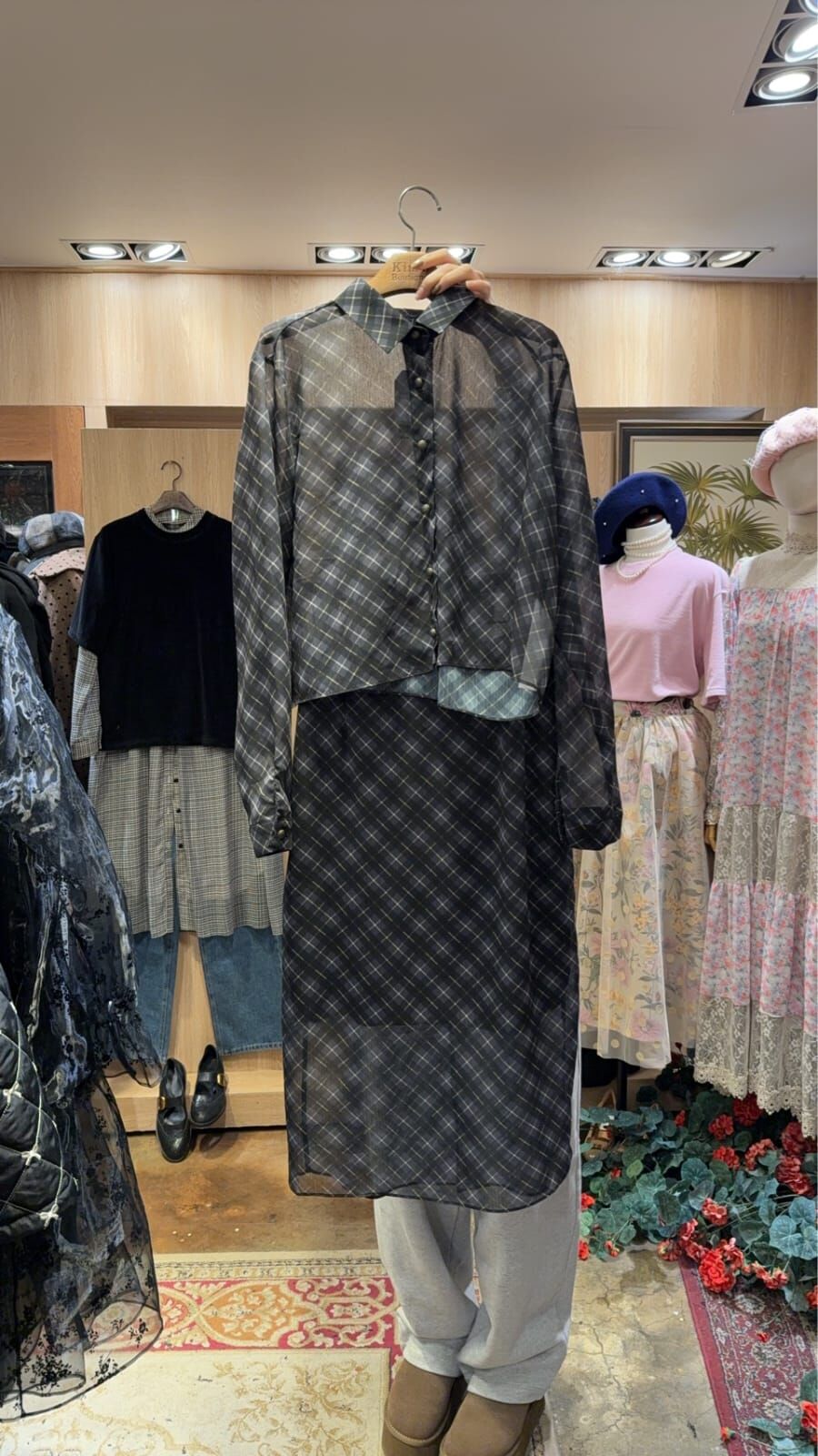 KM5440 性感小透格紋半身裙