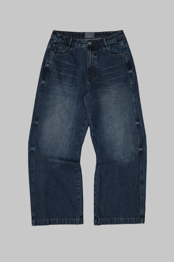 Anonymous Talking｜F25-P09 - Pleated Denim Pants (Blue)