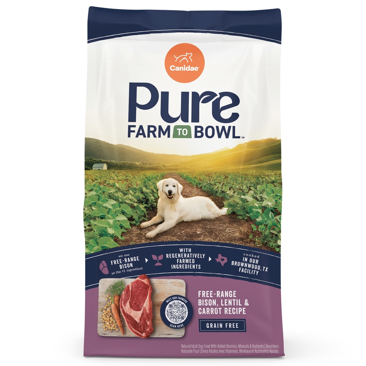 咖比 無穀物陸地成犬配方狗糧 (美洲野牛, 小扁豆&紅蘿蔔)