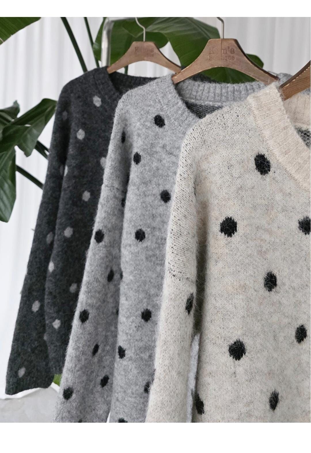 KM5441 波點針織毛衣