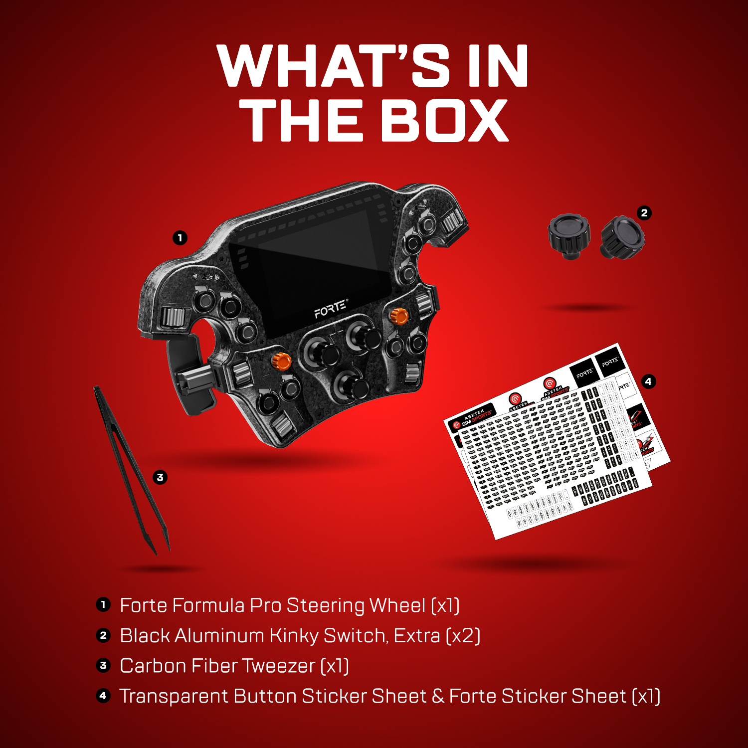 Asetek SimSport Forte® Formula Pro Steering Wheel