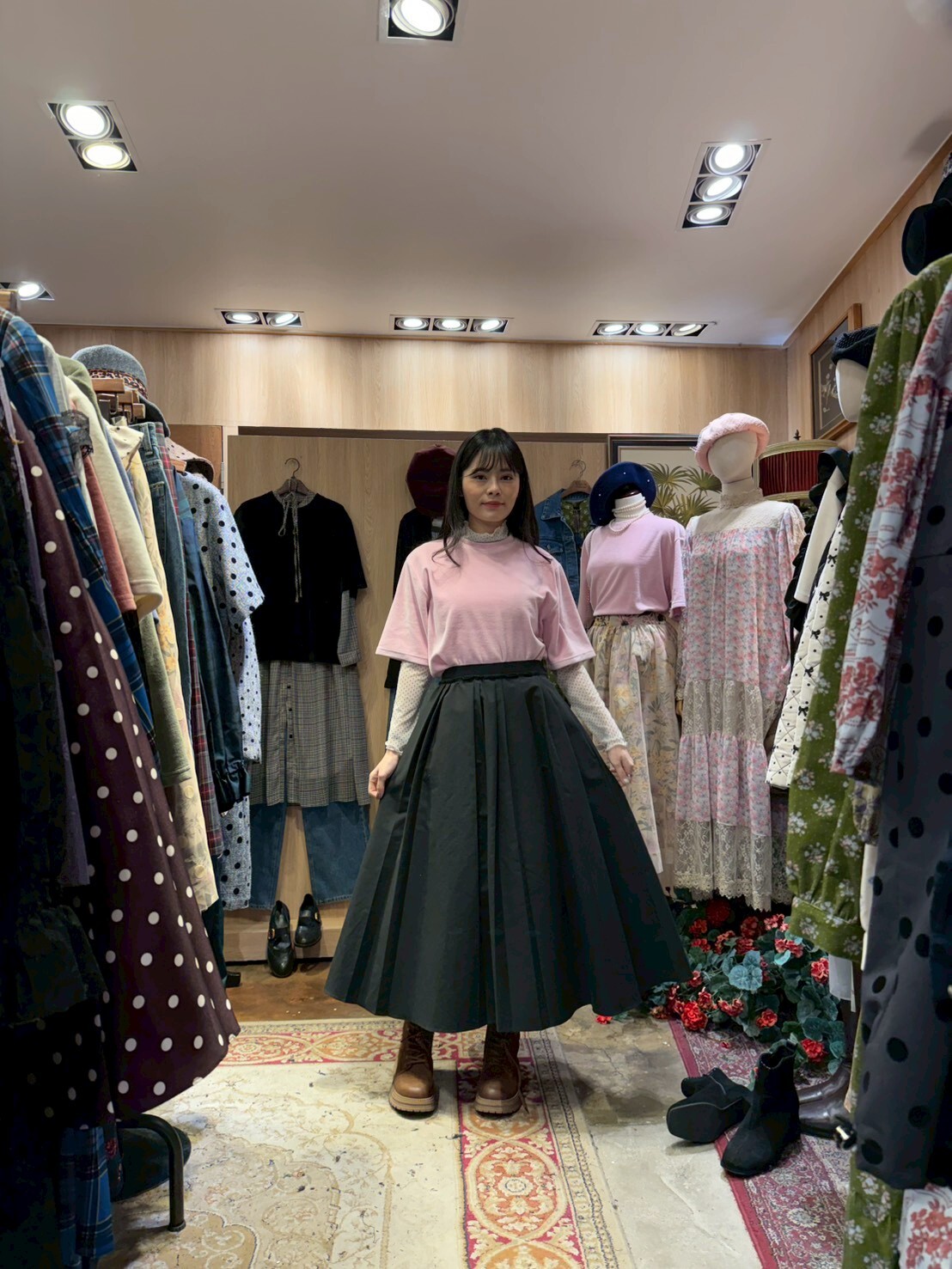 KM5410 全橡筋挺身百褶裙