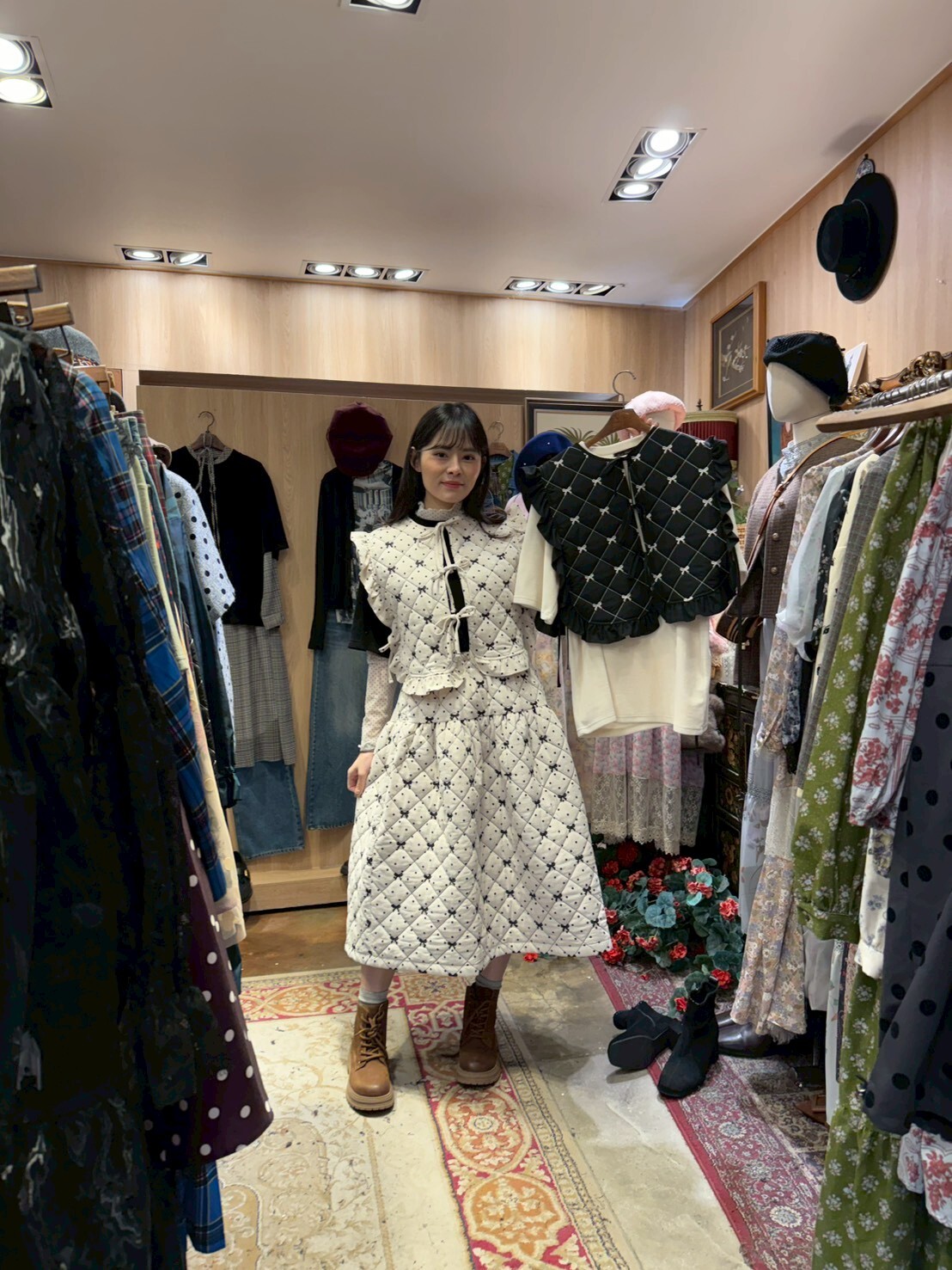 KM5406 菱格蝴蝶結騎士背心