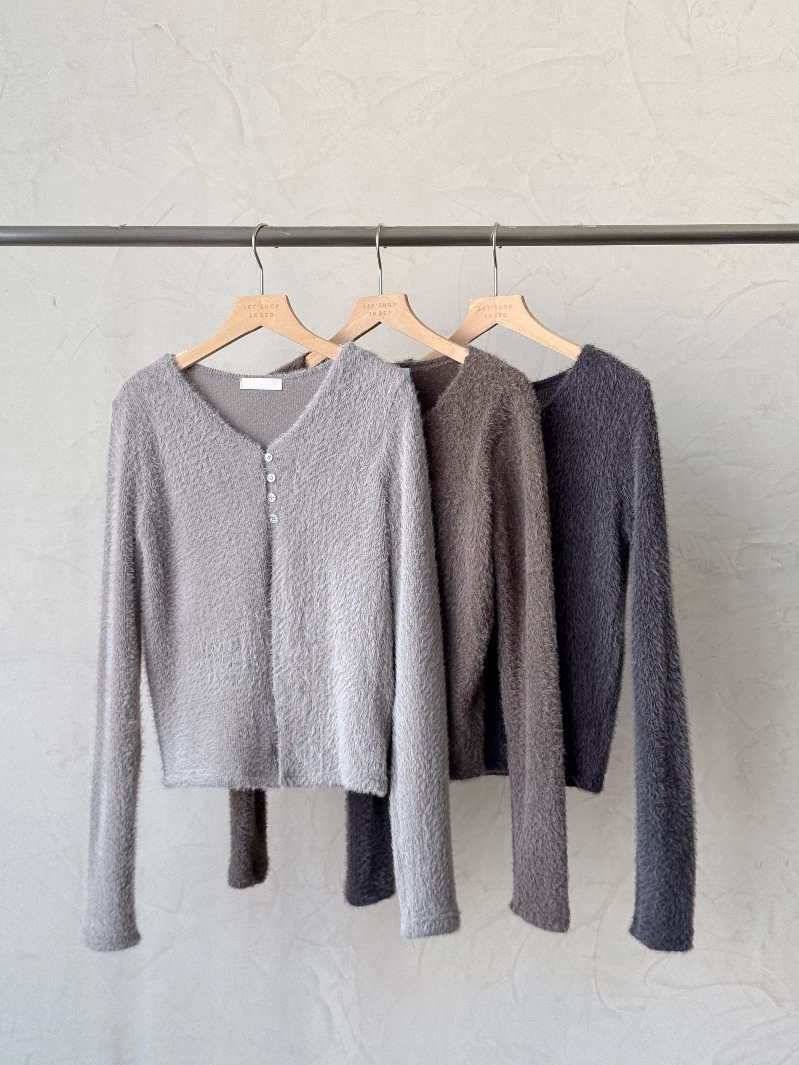 KR464 高級感毛毛鈕扣外套-3色