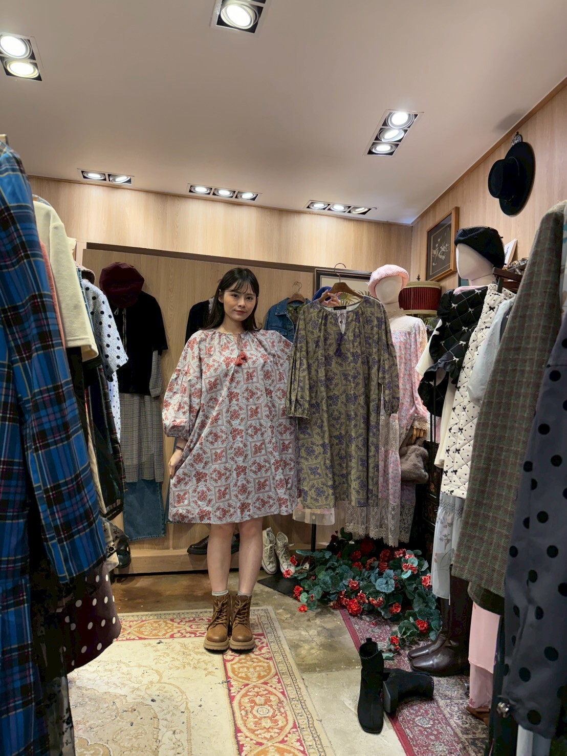 KM5417 流蘇裝飾印花連身裙