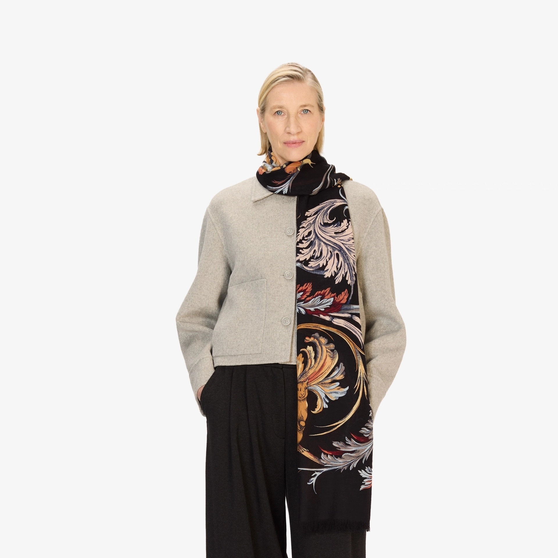 Scarf 55 - Rococo - Navy