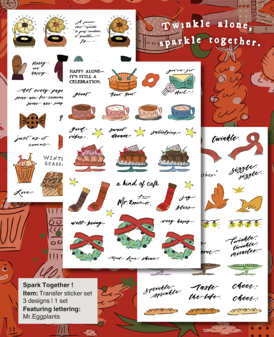 什物｜Spark Together 轉印貼紙三入組