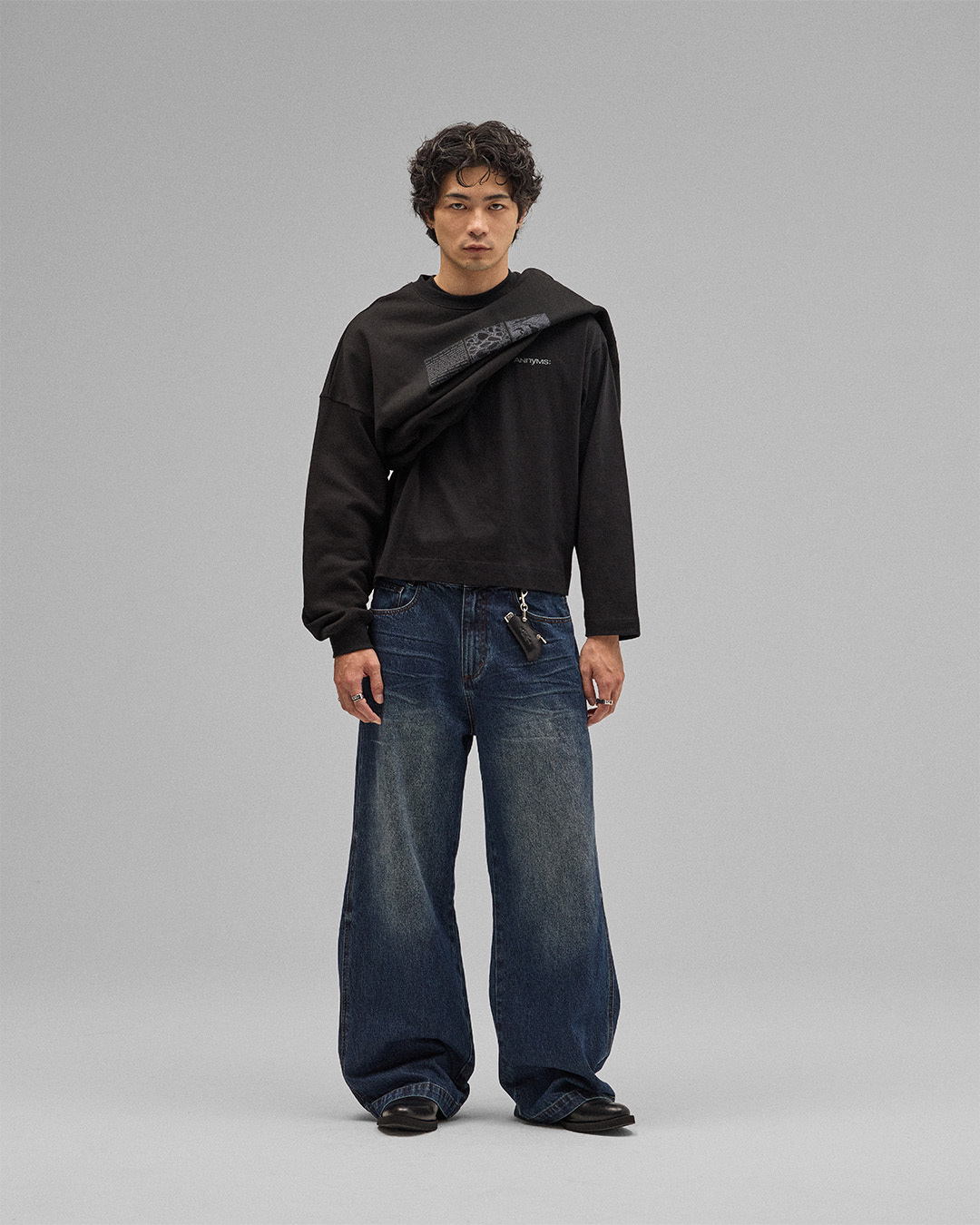 Anonymous Talking｜F25-P09 - Pleated Denim Pants (Blue)