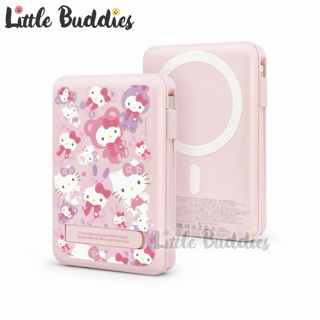 台灣 Sanrio x GARMMA 磁吸帶線五合一充電器 Hello Kitty 第2彈