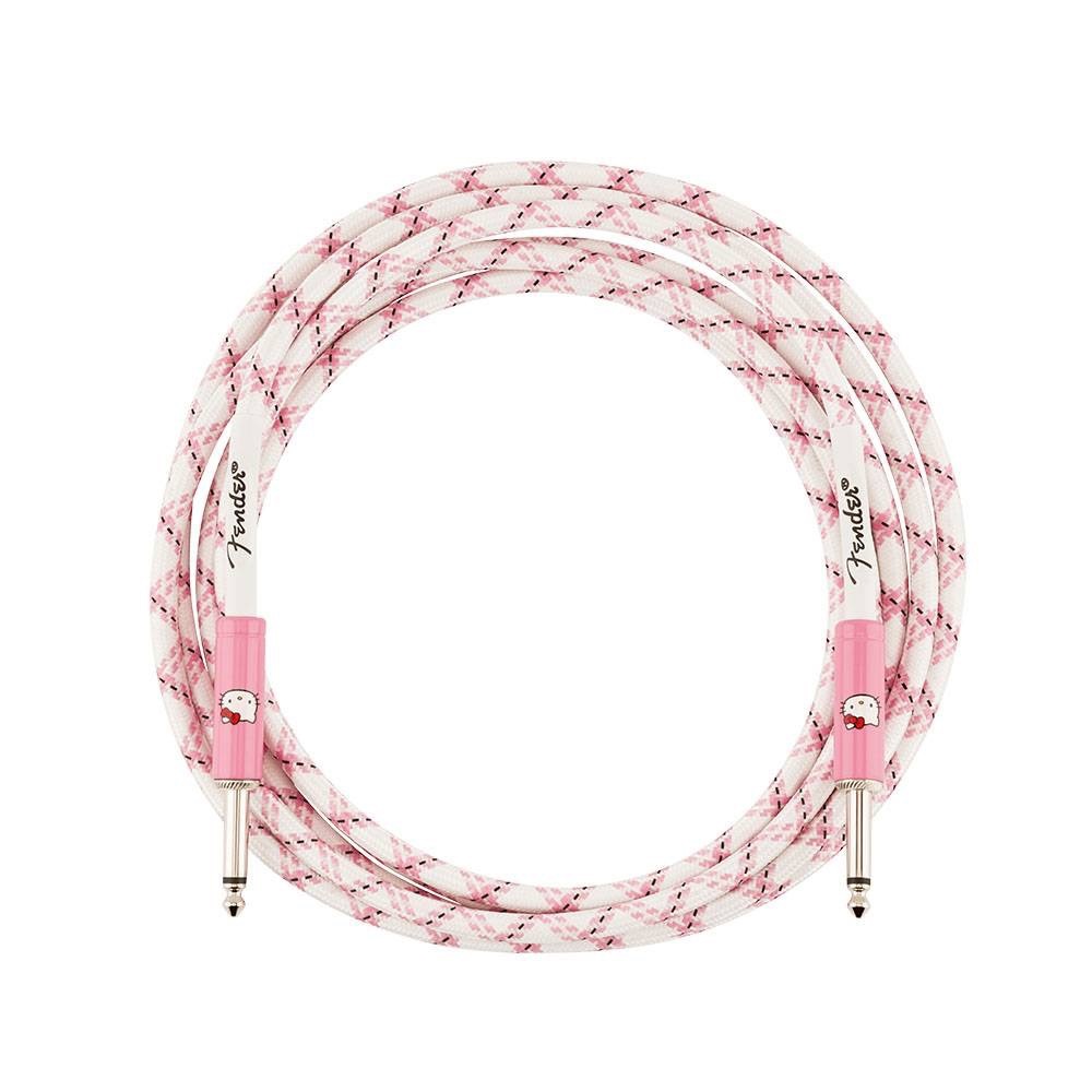Fender Fender x Hello Kitty White/Pink Woven Cable 聯名款導線 第 2 張圖片｜三峽效果器