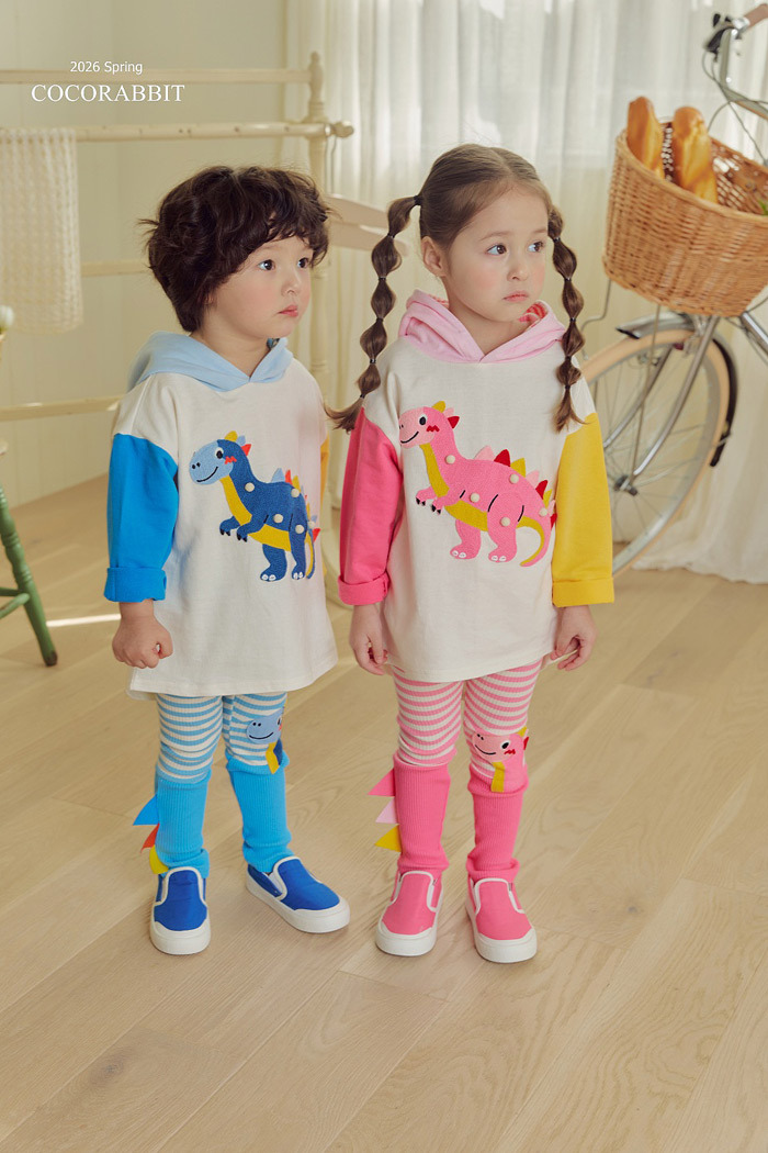 正韓春Coco Rabbit 兩色立體恐龍內搭褲