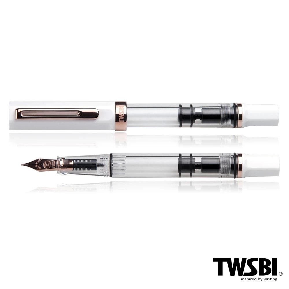 台灣 TWSBI 三文堂 ｜ ECO 系列鋼筆 白色 x 玫瑰金