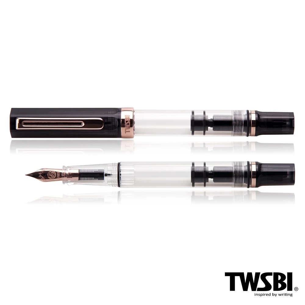 台灣 TWSBI 三文堂 ｜ ECO 系列鋼筆 透黑 x 玫瑰金