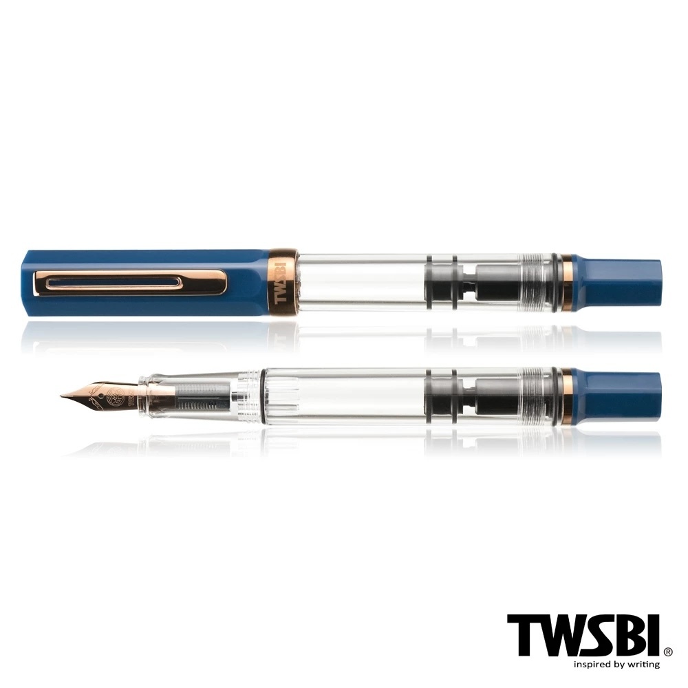 台灣 TWSBI 三文堂 ｜ ECO 系列鋼筆 藍色 x 古銅