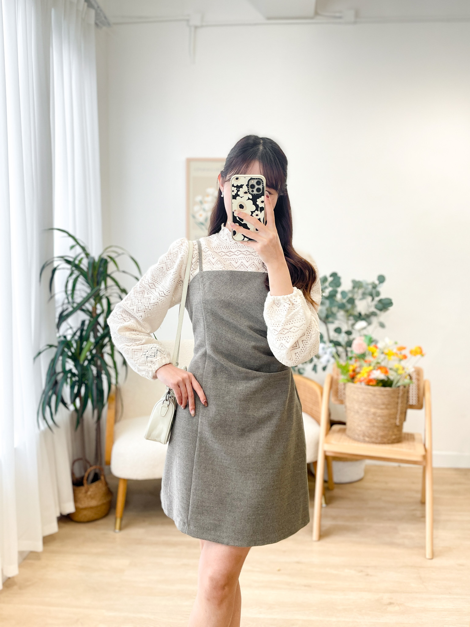 OP691 Noir Draped Sling Dress