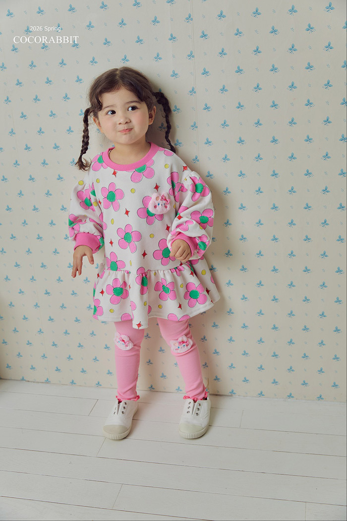 正韓春Coco Rabbit 粉色兔子捲邊內搭褲