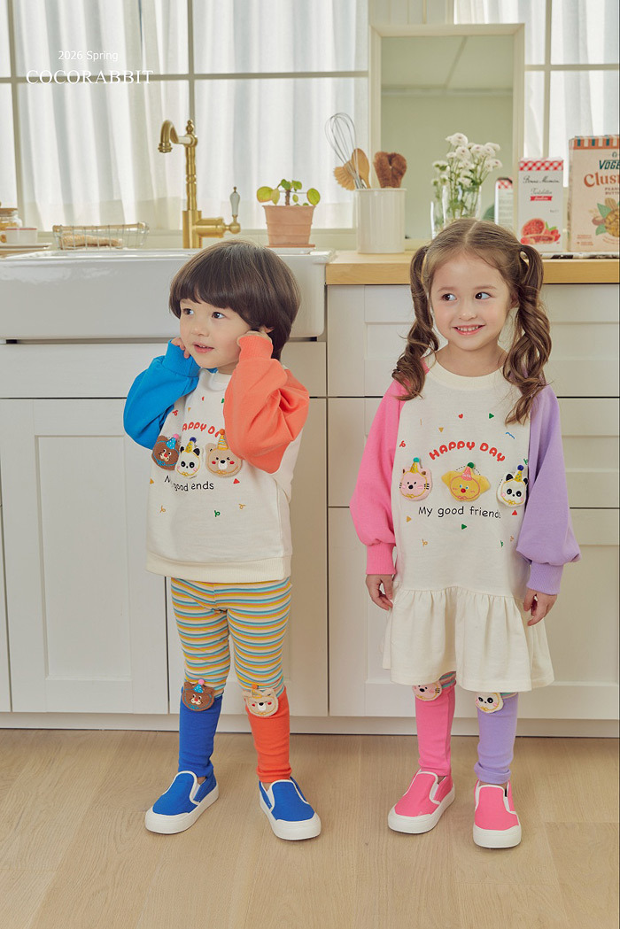 正韓春Coco Rabbit 兩色派對動物條紋內搭褲