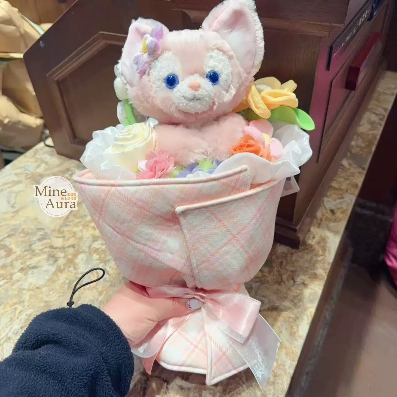 絨絨花園系列 玲娜貝兒 Lina bell 絨毛花束造型 擺飾品 -上海迪士尼樂園