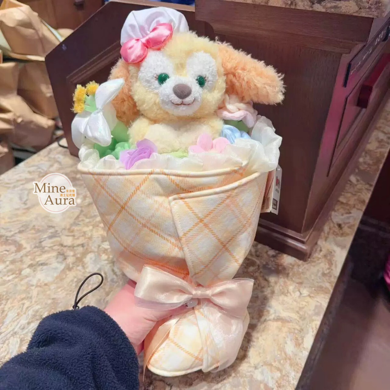 絨絨花園系列 可琦安 餅乾 CookieAnn 絨毛花束造型 擺飾品 -上海迪士尼樂園