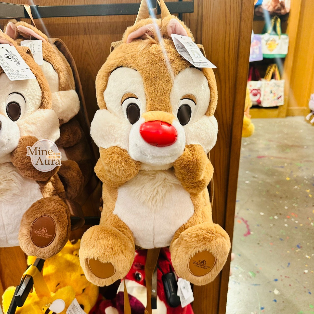 紅鼻 蒂蒂 Dale 絨毛娃娃 造型 後背包 奇奇蒂蒂 Chip 'n Dale -上海迪士尼樂園