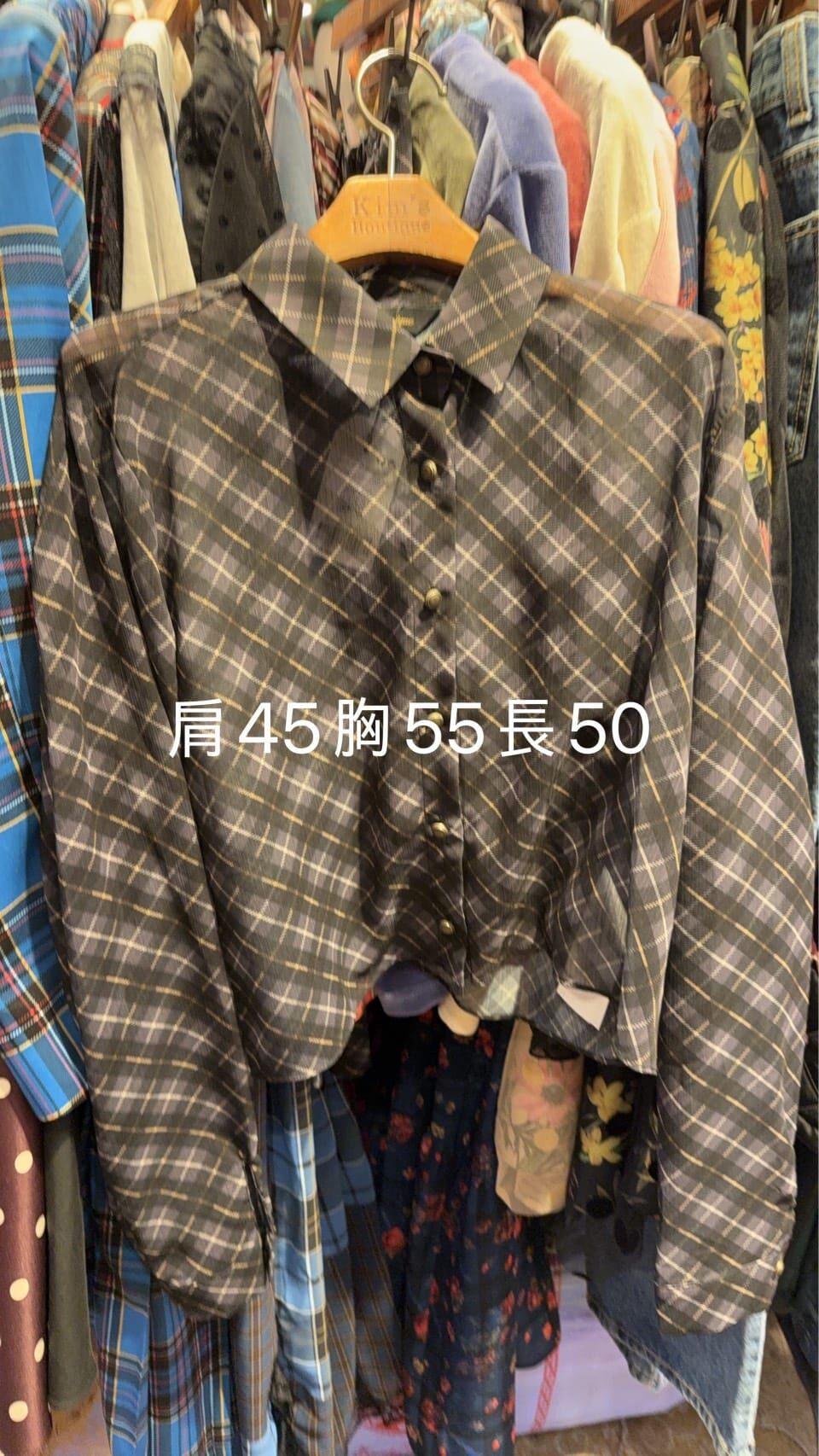 KM5439 性感小透格紋Polo領襯衫