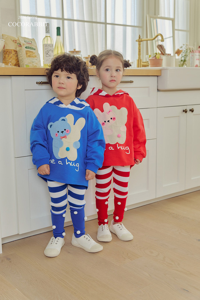 正韓春Coco Rabbit 兩色熊兔條紋內搭褲