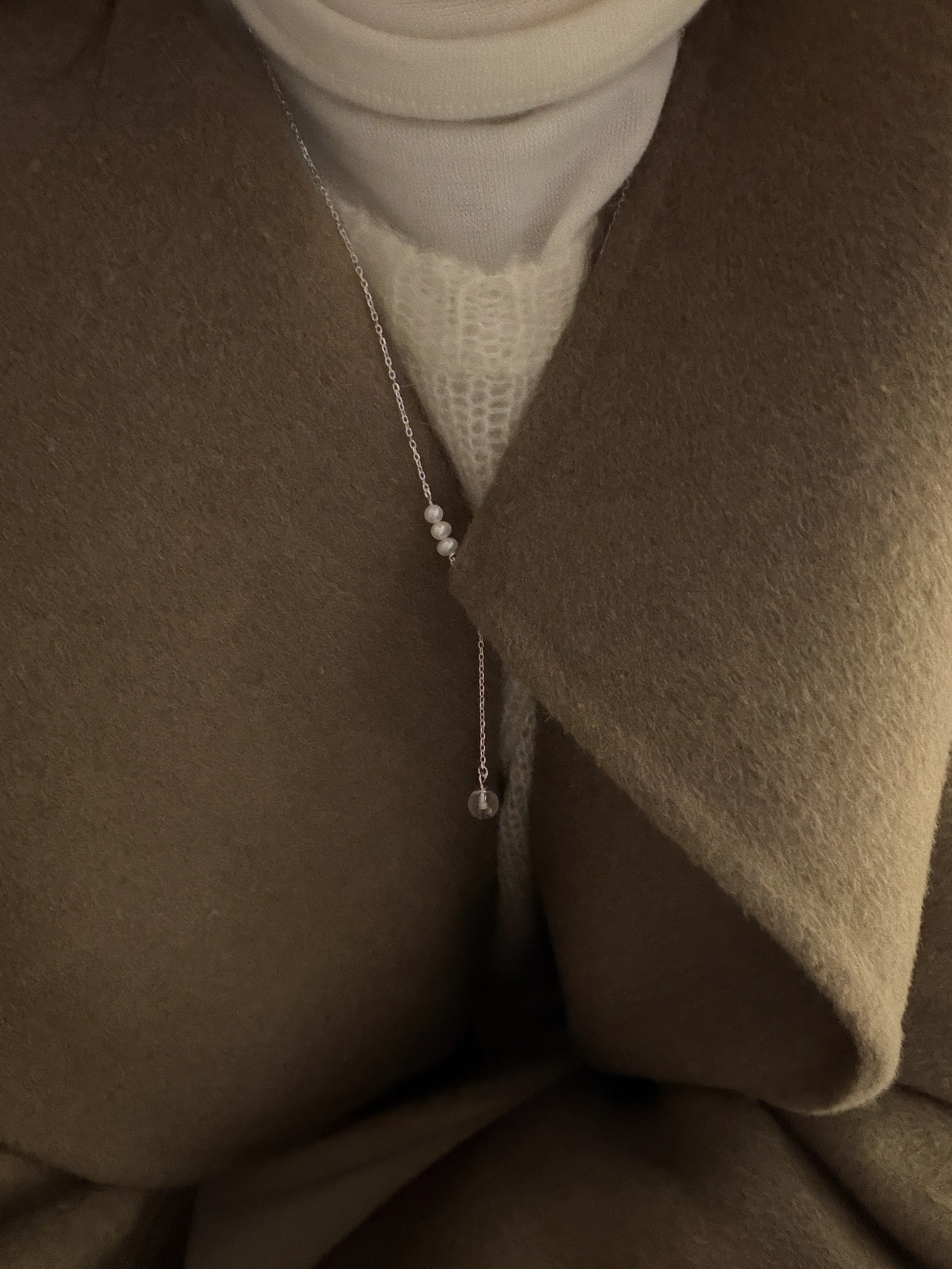 珍珠水滴Y字鏈