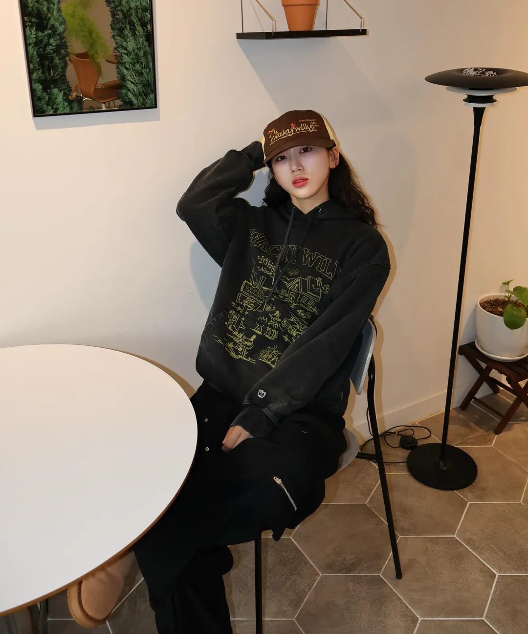 【OWN】Wacky Willy 長袖 連帽 上衣 帽踢 秋冬新品 炭灰 藍色 不分男女