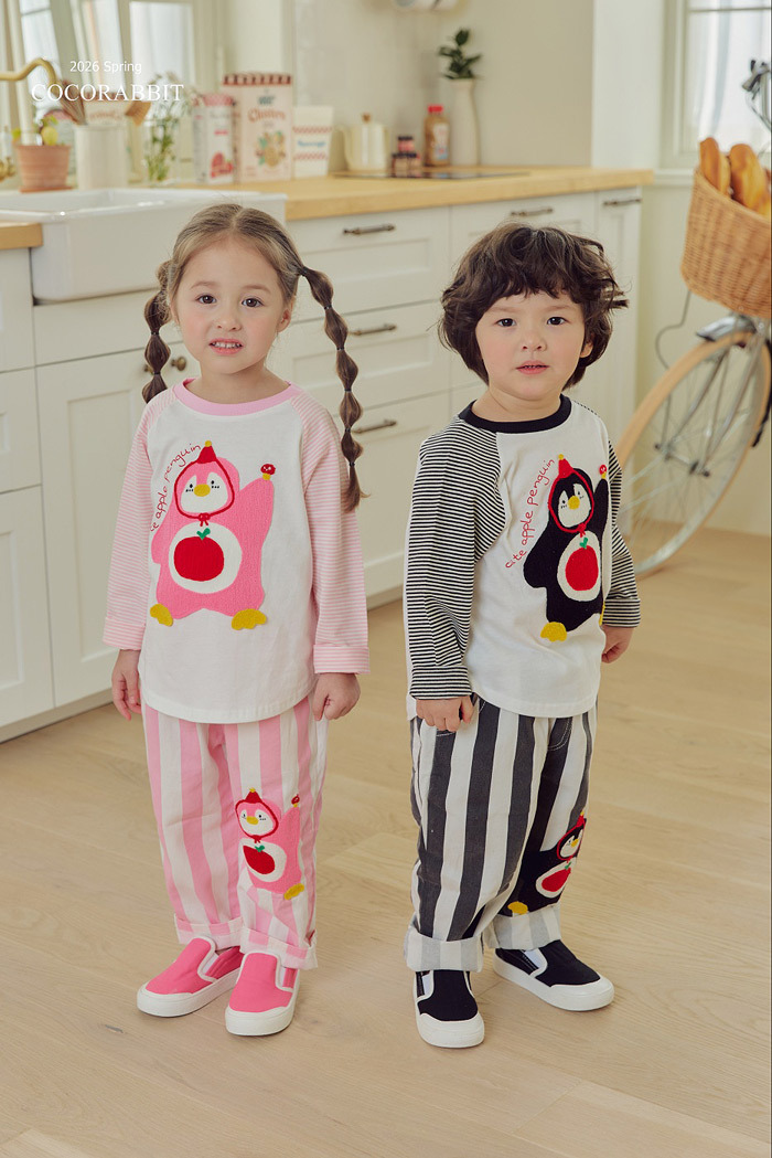 正韓春Coco Rabbit 兩色企鵝直條褲